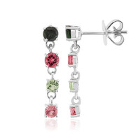 Boucles d'oreilles en argent et Tourmaline rose du Brésil  (Pallanova)