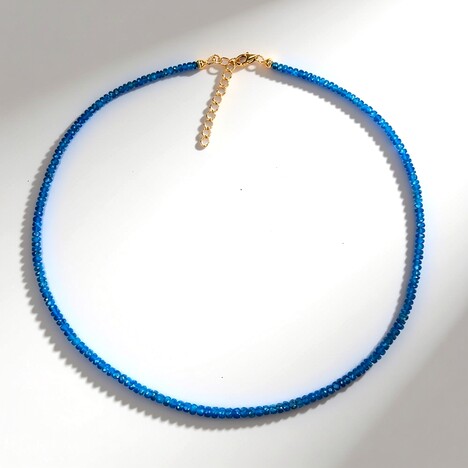 Collana in argento con Apatite Blu Neon