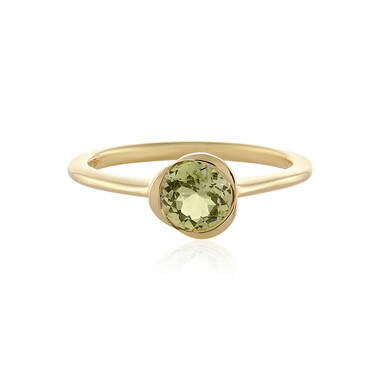 Anello in oro con Tanzanite Gialla