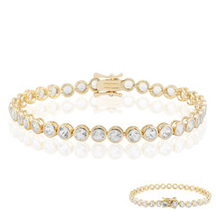 Weißer Topas-Silberarmband