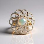Anello in oro con Opale di Welo AAA (SUHANA)