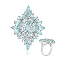 Anello in argento con Apatite Blu