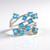 Anello in argento con Apatite Blu Neon