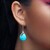 Pendientes en plata con Turquesa azul del Mohave Kingman (Jones Lee)