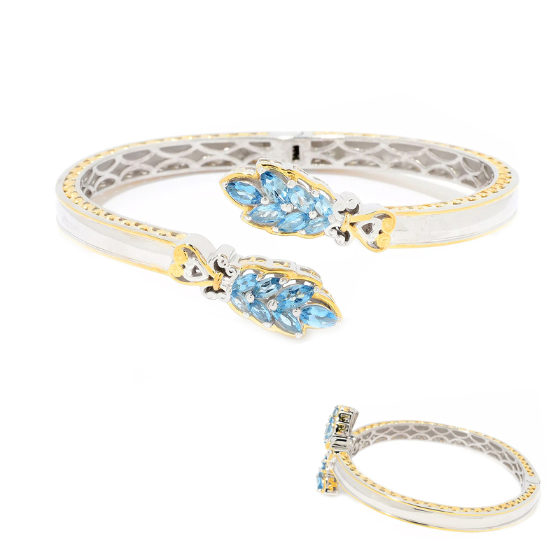 Bracciale A Maglie Placcato Argento Con Cristallo Trasparente - Regolabile Con Catena Di Estensione 3,5 Cm - 2