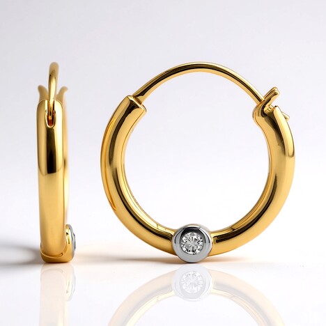 Orecchini in oro con Diamante SI1 (G) (Annette)