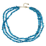 Collana in argento con Apatite Blu Neon