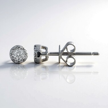 Pendientes en oro con Diamante I1 (H)  (CIRARI)