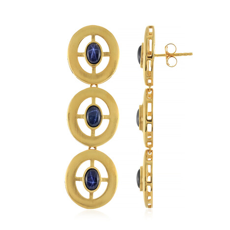 Orecchini in argento con Zaffiro Stellato Blu (MONOSONO COLLECTION)