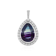 Ciondolo in argento con Fluorite Bicolore