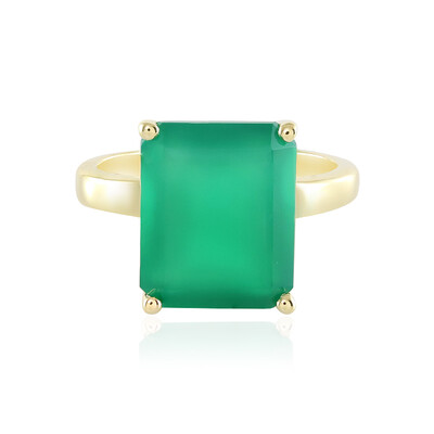 Grüner Onyx-Silberring