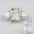 Bague en argent et Améthyste verte