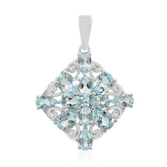 Himmelblauer Topas-Silberanhänger