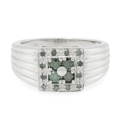 Bague pour homme en argent et Diamant fantaisie