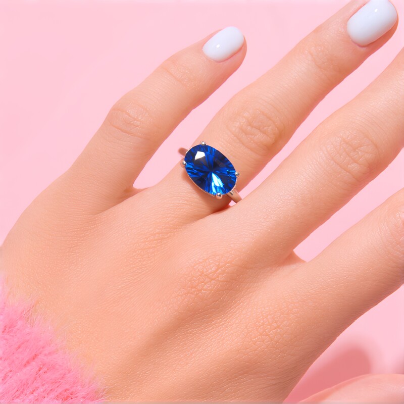 Zilveren ring met een kleurwissel fluoriet