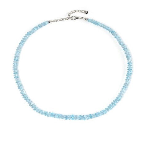 Collier en argent et Topaze bleu ciel