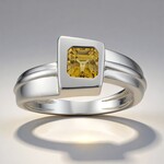 Anello in argento con Zircone Giallo (SAELOCANA)