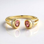 Bague en or et Tourmaline rose du Nigéria (Adela Gold)