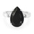 Black Spinel Silver Ring