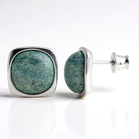 Orecchini in argento con Fuchsite (dagen)