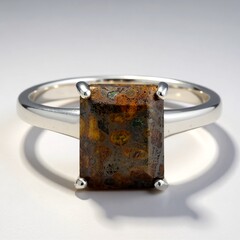 Anello in argento con Quarzo Dinosauro