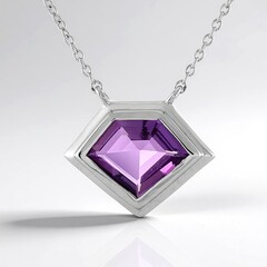 Collier en argent et Améthyste