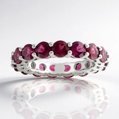 Anillo en plata con Rodolita
