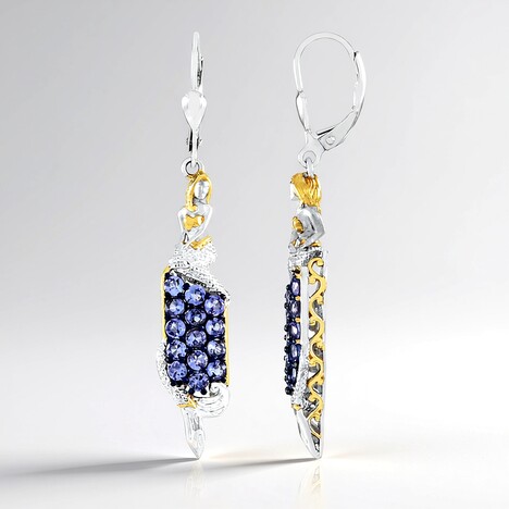 Orecchini in argento con Tanzanite (Gems en Vogue)