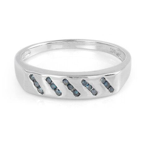 Royal Blue Diamond Silver Ring