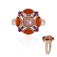 Zilveren ring met een Perzik Maansteen (KM by Juwelo)