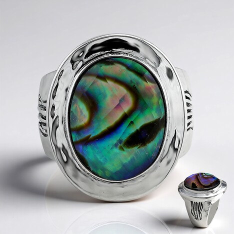 Anello in argento con Quarzo Bianco (Art of Nature)