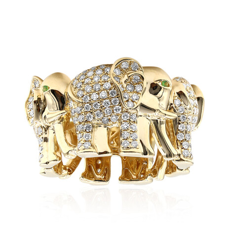 14K AAA Tsavorite Gold Ring (CIRARI)