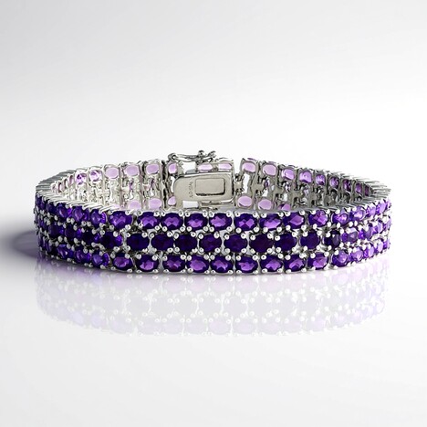 Bracciale in argento con Ametista Zambiana