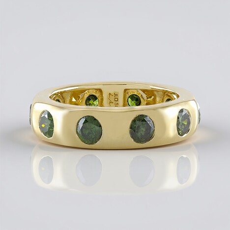 Anello in oro con Diamante Verde I2 (de Melo)
