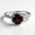 Anello in argento con Granato Mozambico