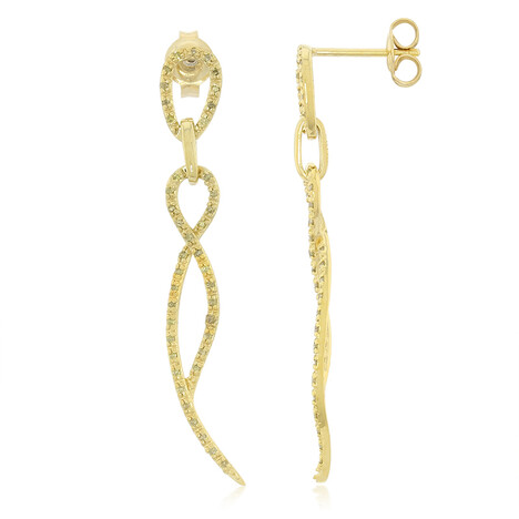 Fancy-Diamant-Silberohrringe