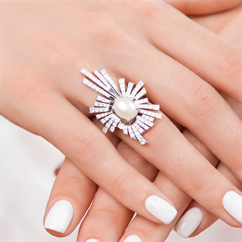 Anillo en plata con Nácar (SAELOCANA)