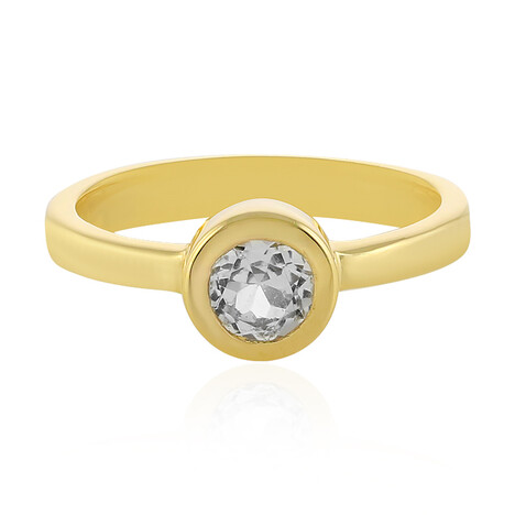 Anillo en plata con Topacio blanco