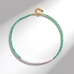 Collana in argento con Smeraldo Zambia