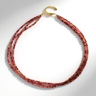 Collier en argent et Rhodonite