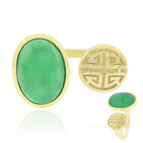 Grüner Achat-Silberring