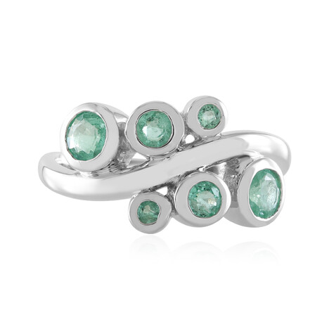 Zilveren ring met Russische smaragden (de Melo Essence)