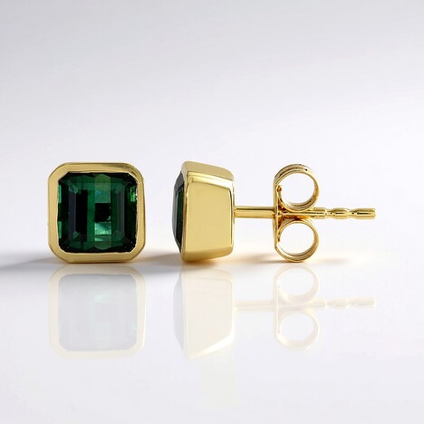 Boucles d'oreilles en or et Tourmaline verte de Benedito (Adela Gold)