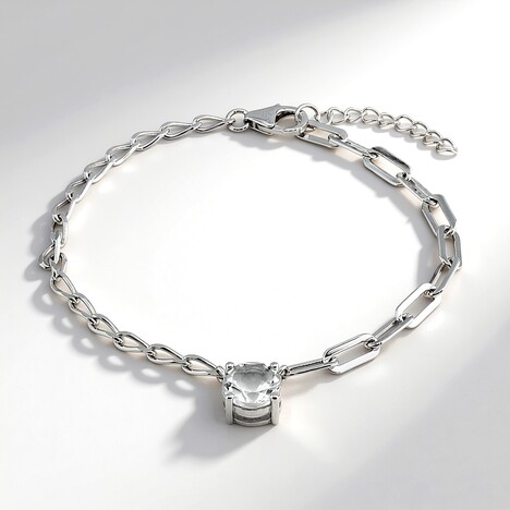 Bracciale in argento con Topazio Bianco