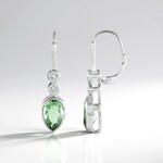 Boucles d'oreilles en argent et Fluorite verte