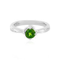 Anello in argento con Diopside Russo