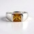Anello da uomo in argento con Zircone Giallo