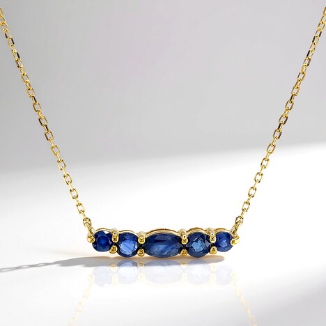 Collana in oro con Zaffiro Kanchanaburi