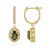 Pendientes en plata con Moldavita