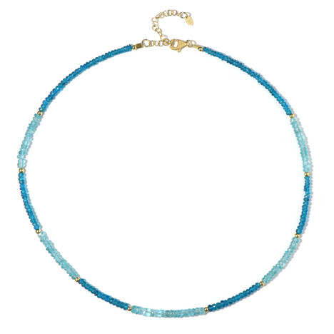 Apatit-Silberhalskette